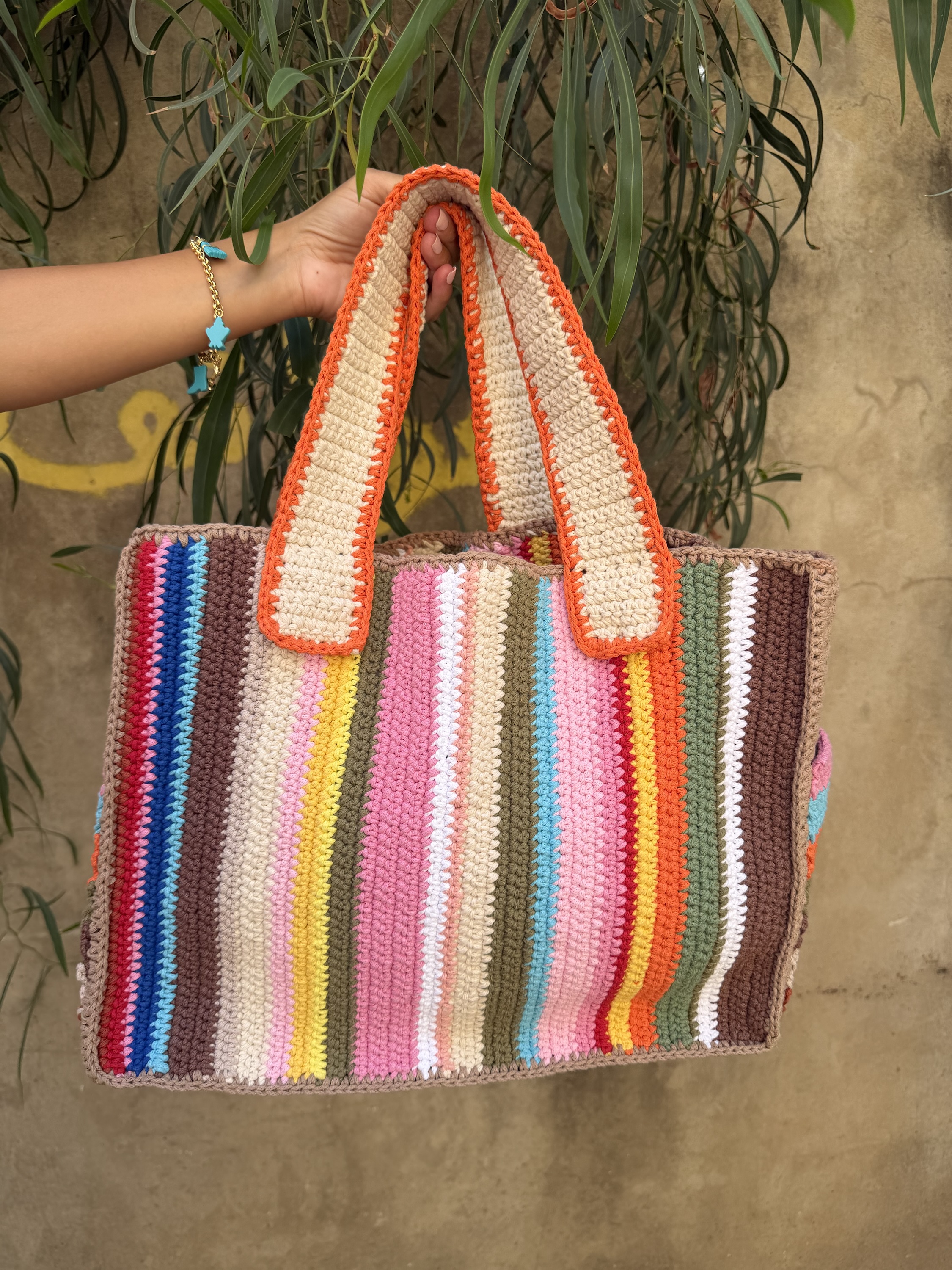 Knitted Multico Handmade Bag